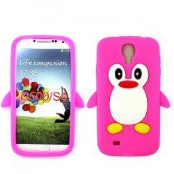 Samsung Galaxy S4 3D Penguin Case (Hot Pink)
